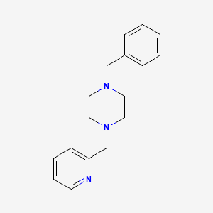 molecular formula C17H21N3 B5720639 1-benzyl-4-(2-pyridinylmethyl)piperazine 