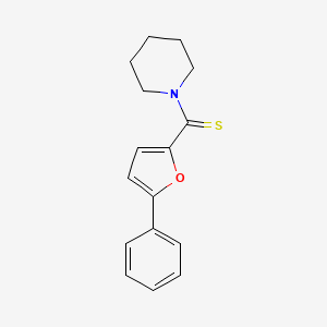 molecular formula C16H17NOS B5720652 1-[(5-phenyl-2-furyl)carbonothioyl]piperidine 