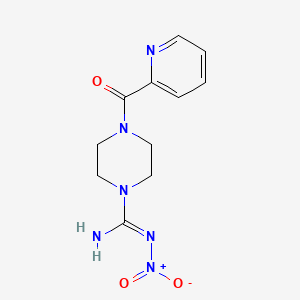 molecular formula C11H14N6O3 B5720662 N'-nitro-4-(2-pyridinylcarbonyl)-1-piperazinecarboximidamide 