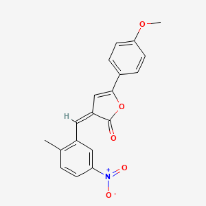 molecular formula C19H15NO5 B5720663 5-(4-methoxyphenyl)-3-(2-methyl-5-nitrobenzylidene)-2(3H)-furanone 