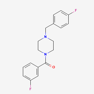 molecular formula C18H18F2N2O B5720664 1-(3-fluorobenzoyl)-4-(4-fluorobenzyl)piperazine 