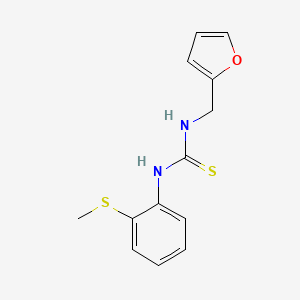molecular formula C13H14N2OS2 B5720672 N-(2-furylmethyl)-N'-[2-(methylthio)phenyl]thiourea 