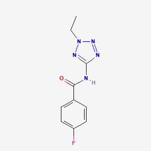 molecular formula C10H10FN5O B5720685 N-(2-ethyl-2H-tetrazol-5-yl)-4-fluorobenzamide 