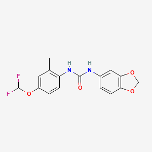 molecular formula C16H14F2N2O4 B5720698 N-1,3-benzodioxol-5-yl-N'-[4-(difluoromethoxy)-2-methylphenyl]urea 