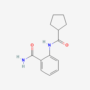 molecular formula C13H16N2O2 B5720706 2-[(cyclopentylcarbonyl)amino]benzamide 