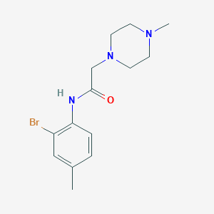 molecular formula C14H20BrN3O B5720716 N-(2-bromo-4-methylphenyl)-2-(4-methyl-1-piperazinyl)acetamide 