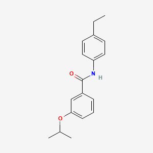 molecular formula C18H21NO2 B5720724 N-(4-ethylphenyl)-3-isopropoxybenzamide 