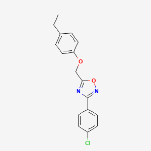 molecular formula C17H15ClN2O2 B5720764 3-(4-chlorophenyl)-5-[(4-ethylphenoxy)methyl]-1,2,4-oxadiazole 