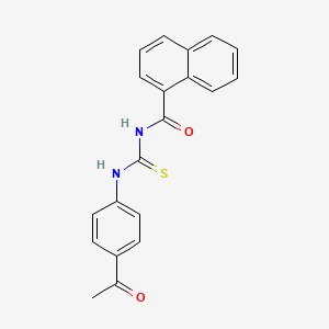 molecular formula C20H16N2O2S B5720773 N-{[(4-acetylphenyl)amino]carbonothioyl}-1-naphthamide 