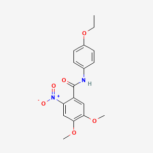 molecular formula C17H18N2O6 B5720781 N-(4-ethoxyphenyl)-4,5-dimethoxy-2-nitrobenzamide CAS No. 61212-77-9