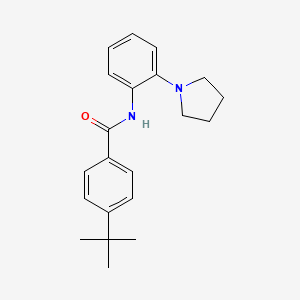 molecular formula C21H26N2O B5720797 4-tert-butyl-N-[2-(1-pyrrolidinyl)phenyl]benzamide 