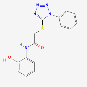 molecular formula C15H13N5O2S B5720838 N-(2-hydroxyphenyl)-2-[(1-phenyl-1H-tetrazol-5-yl)thio]acetamide 