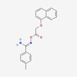 molecular formula C20H18N2O3 B5720844 4-methyl-N'-{[(1-naphthyloxy)acetyl]oxy}benzenecarboximidamide 
