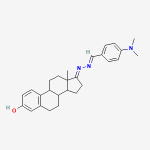 molecular formula C27H33N3O B5720873 4-(dimethylamino)benzaldehyde [3-hydroxyestra-1,3,5(10)-trien-17-ylidene]hydrazone 