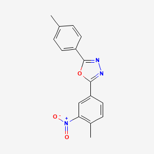2-(4-methyl-3-nitrophenyl)-5-(4-methylphenyl)-1,3,4-oxadiazole