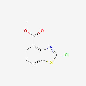 molecular formula C9H6ClNO2S B572090 Methyl 2-chlorobenzo[d]thiazole-4-carboxylate CAS No. 1208225-86-8