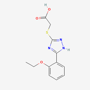 molecular formula C12H13N3O3S B5720920 {[5-(2-ethoxyphenyl)-4H-1,2,4-triazol-3-yl]thio}acetic acid 