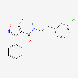molecular formula C19H17ClN2O2 B5720921 N-[2-(3-chlorophenyl)ethyl]-5-methyl-3-phenyl-4-isoxazolecarboxamide 