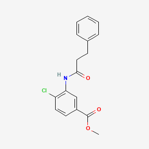 molecular formula C17H16ClNO3 B5720933 methyl 4-chloro-3-[(3-phenylpropanoyl)amino]benzoate 