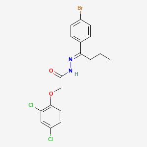 molecular formula C18H17BrCl2N2O2 B5720937 N'-[1-(4-bromophenyl)butylidene]-2-(2,4-dichlorophenoxy)acetohydrazide 