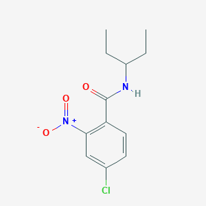 molecular formula C12H15ClN2O3 B5720938 4-chloro-N-(1-ethylpropyl)-2-nitrobenzamide 