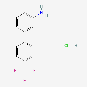 molecular formula C13H11ClF3N B572094 4'-(Trifluoromethyl)-[1,1'-biphenyl]-3-amine hydrochloride CAS No. 1211195-38-8
