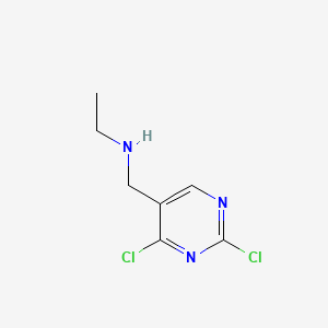 molecular formula C7H9Cl2N3 B572095 N-((2,4-Dichloropyrimidin-5-yl)methyl)ethanamine CAS No. 1289386-18-0