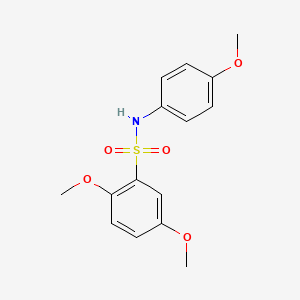 molecular formula C15H17NO5S B5720950 2,5-dimethoxy-N-(4-methoxyphenyl)benzenesulfonamide 