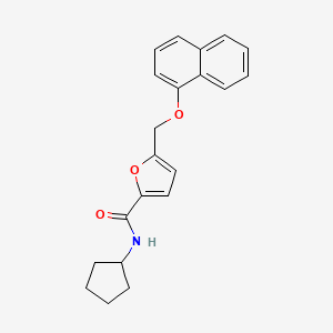 molecular formula C21H21NO3 B5720982 N-cyclopentyl-5-[(1-naphthyloxy)methyl]-2-furamide 