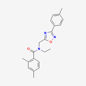 molecular formula C21H23N3O2 B5720997 N-ethyl-2,4-dimethyl-N-{[3-(4-methylphenyl)-1,2,4-oxadiazol-5-yl]methyl}benzamide 