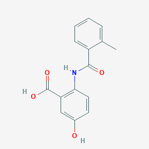 molecular formula C15H13NO4 B5721011 5-hydroxy-2-[(2-methylbenzoyl)amino]benzoic acid 