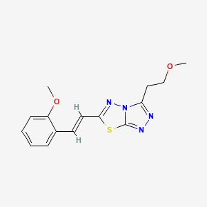 molecular formula C15H16N4O2S B5721026 3-(2-methoxyethyl)-6-[2-(2-methoxyphenyl)vinyl][1,2,4]triazolo[3,4-b][1,3,4]thiadiazole 