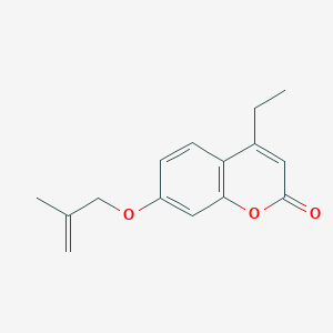 molecular formula C15H16O3 B5721035 4-ethyl-7-[(2-methyl-2-propen-1-yl)oxy]-2H-chromen-2-one 