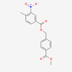 molecular formula C17H15NO6 B5721040 4-(methoxycarbonyl)benzyl 4-methyl-3-nitrobenzoate 