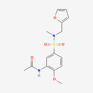 N-(5-{[(2-furylmethyl)(methyl)amino]sulfonyl}-2-methoxyphenyl)acetamide