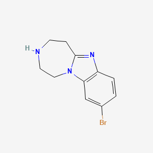 B572105 9-Bromo-2,3,4,5-tetrahydro-1H-benzo[4,5]imidazo[1,2-d][1,4]diazepine CAS No. 1239879-72-1