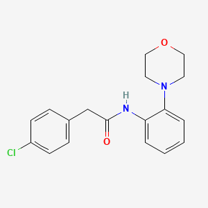 molecular formula C18H19ClN2O2 B5721057 2-(4-chlorophenyl)-N-[2-(4-morpholinyl)phenyl]acetamide 