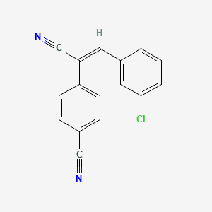 molecular formula C16H9ClN2 B5721061 4-[2-(3-chlorophenyl)-1-cyanovinyl]benzonitrile 