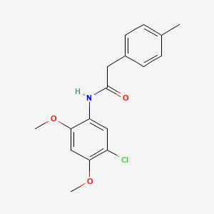 molecular formula C17H18ClNO3 B5721071 N-(5-chloro-2,4-dimethoxyphenyl)-2-(4-methylphenyl)acetamide 