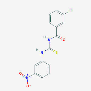 molecular formula C14H10ClN3O3S B5721083 3-chloro-N-{[(3-nitrophenyl)amino]carbonothioyl}benzamide 