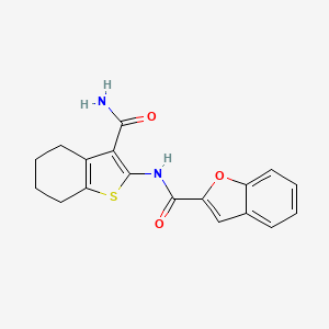 molecular formula C18H16N2O3S B5721088 N-[3-(aminocarbonyl)-4,5,6,7-tetrahydro-1-benzothien-2-yl]-1-benzofuran-2-carboxamide 