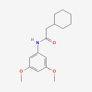 molecular formula C16H23NO3 B5721096 2-cyclohexyl-N-(3,5-dimethoxyphenyl)acetamide 
