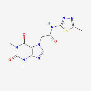 2-(1,3-dimethyl-2,6-dioxo-1,2,3,6-tetrahydro-7H-purin-7-yl)-N-(5-methyl-1,3,4-thiadiazol-2-yl)acetamide
