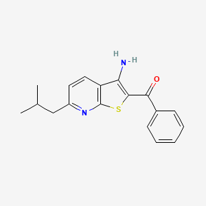 molecular formula C18H18N2OS B5721126 (3-amino-6-isobutylthieno[2,3-b]pyridin-2-yl)(phenyl)methanone 