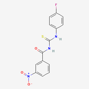 molecular formula C14H10FN3O3S B5721131 N-{[(4-fluorophenyl)amino]carbonothioyl}-3-nitrobenzamide 