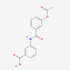 molecular formula C16H13NO5 B5721138 3-{[3-(acetyloxy)benzoyl]amino}benzoic acid 
