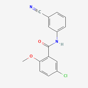 molecular formula C15H11ClN2O2 B5721145 5-chloro-N-(3-cyanophenyl)-2-methoxybenzamide 