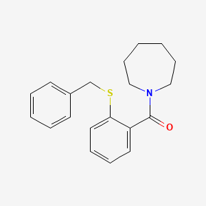 molecular formula C20H23NOS B5721170 1-[2-(benzylthio)benzoyl]azepane 