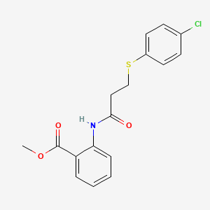 methyl 2-({3-[(4-chlorophenyl)thio]propanoyl}amino)benzoate