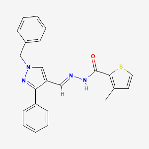 N'-[(1-benzyl-3-phenyl-1H-pyrazol-4-yl)methylene]-3-methyl-2-thiophenecarbohydrazide
